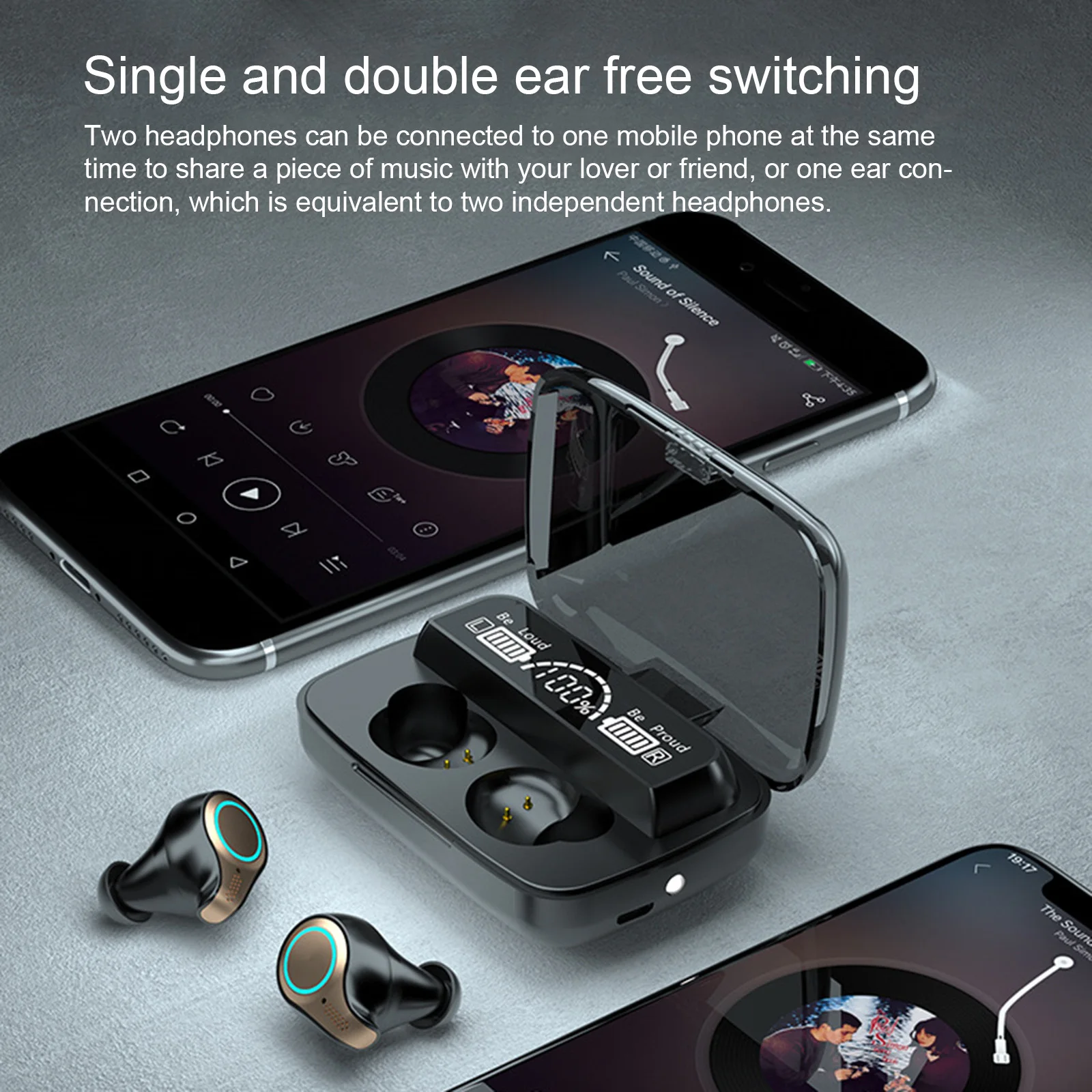 TWS Wireless Earphones Bluetooth Headphones Sport Earbuds Noise Cancelling Music Headset With Mic Earpiece For Iphone Xiaomi