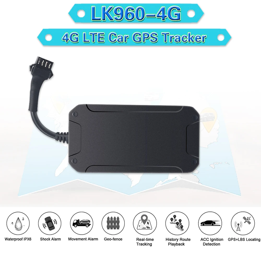 4G gps трекер LK960-4G LTE WCDMA GSM отслеживающее устройство для локатора автомобиля с водонепроницаемым отслеживанием в реальном времени отрезание масляного двигателя