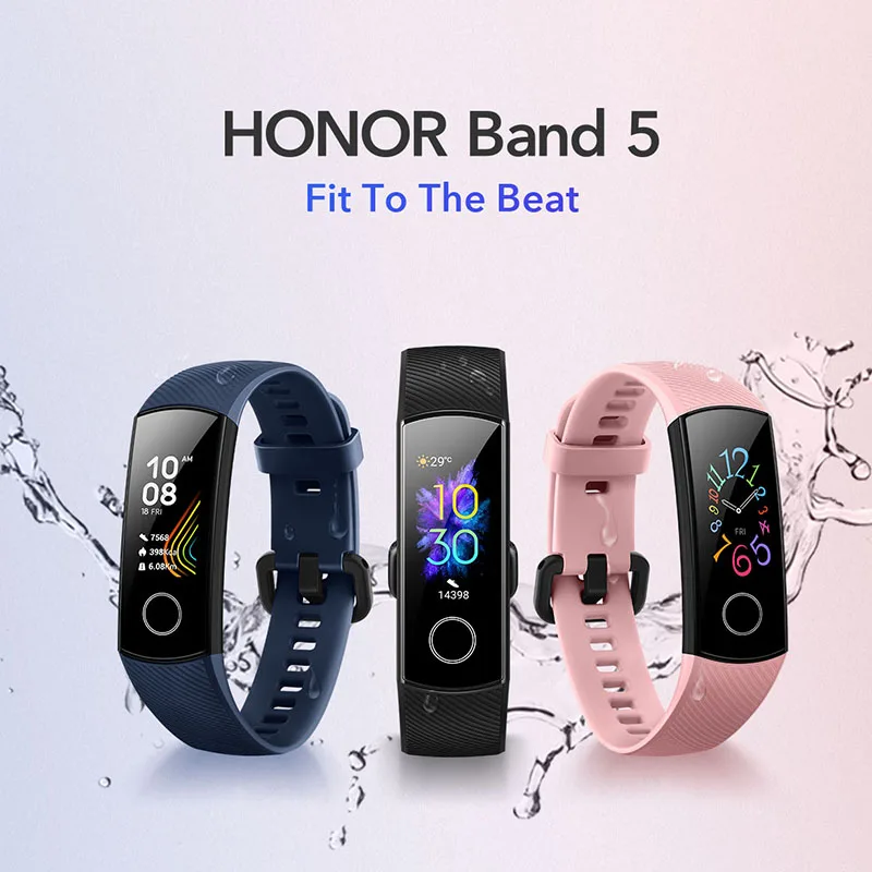 Оригинальный Смарт браслет Huawei Honor Band 5 фитнес трекер сердечного ритма смарт с AMOLED