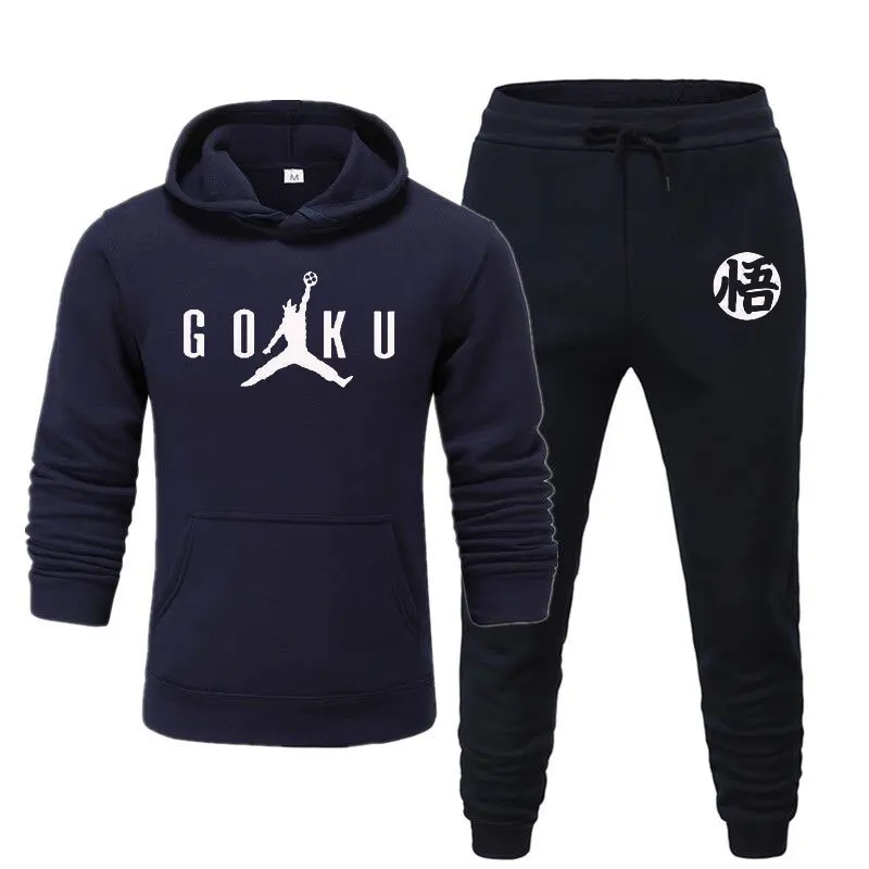 Новая мужская толстовка с капюшоном + брюки костюм мужской уличный пуловер