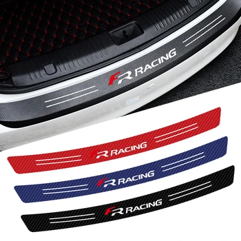 

1pcs Car 3D Carbon fiber Trunk Load Edge Protective FR Racing emblem Sticker for Seat FR leon ibiza Altea Alhambra Accessories