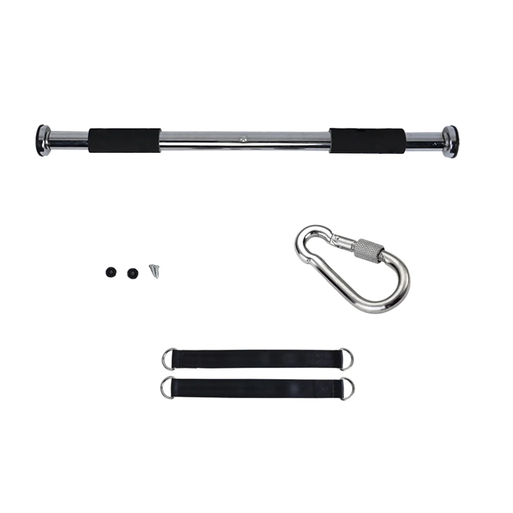 

Heavy Duty Door Frame Horizontal Bar + Snap Hook Carabiner + Strap Set, Swing Set Accessories