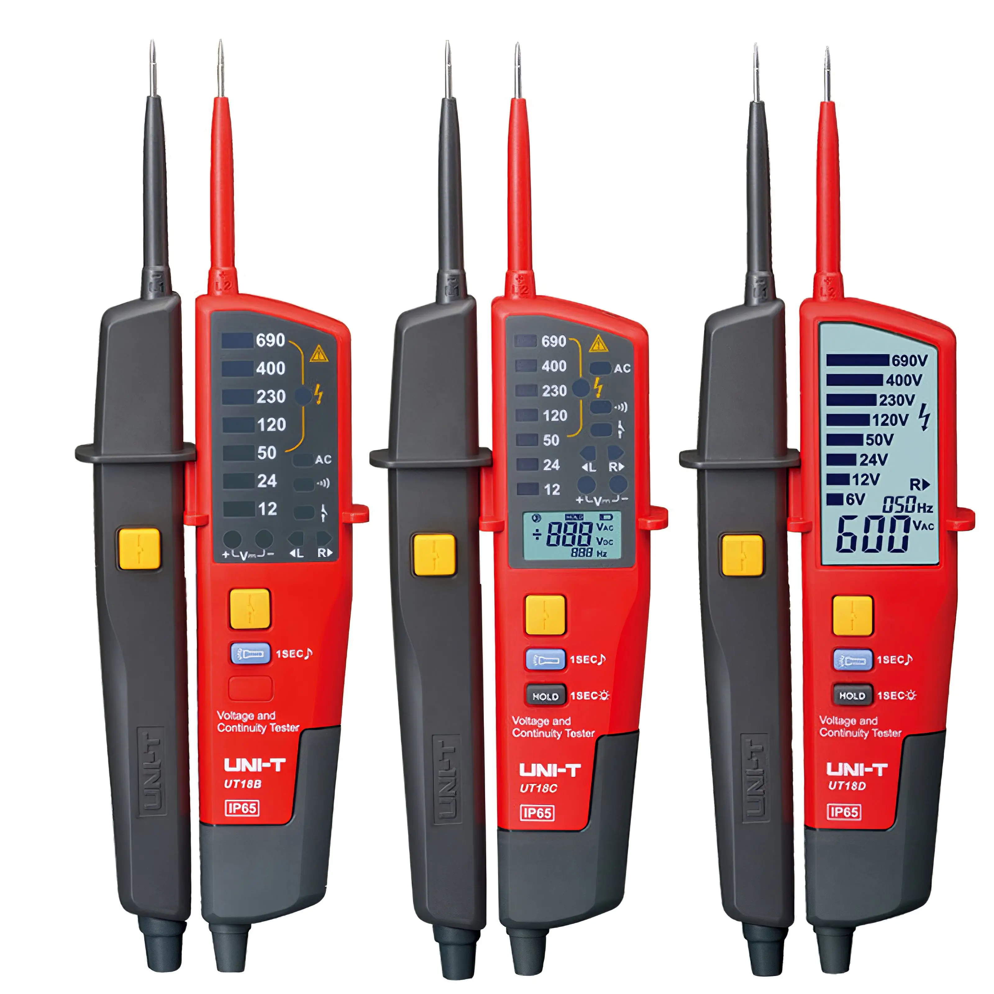 UNI T UT15C UT18C Digital Voltage Meter 24V690V AC/DC Voltage Testers