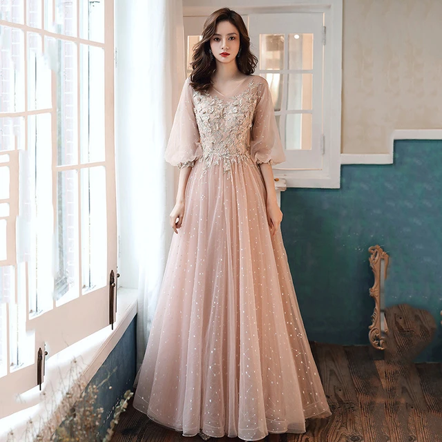 Two-Piece Gown Notch Neckline Balloon Sleeves Taffeta High Slit Tied Back  Sweep Train Prom Gown - China Prom Dresses and Evening Dresses price |  Made-in-China.com