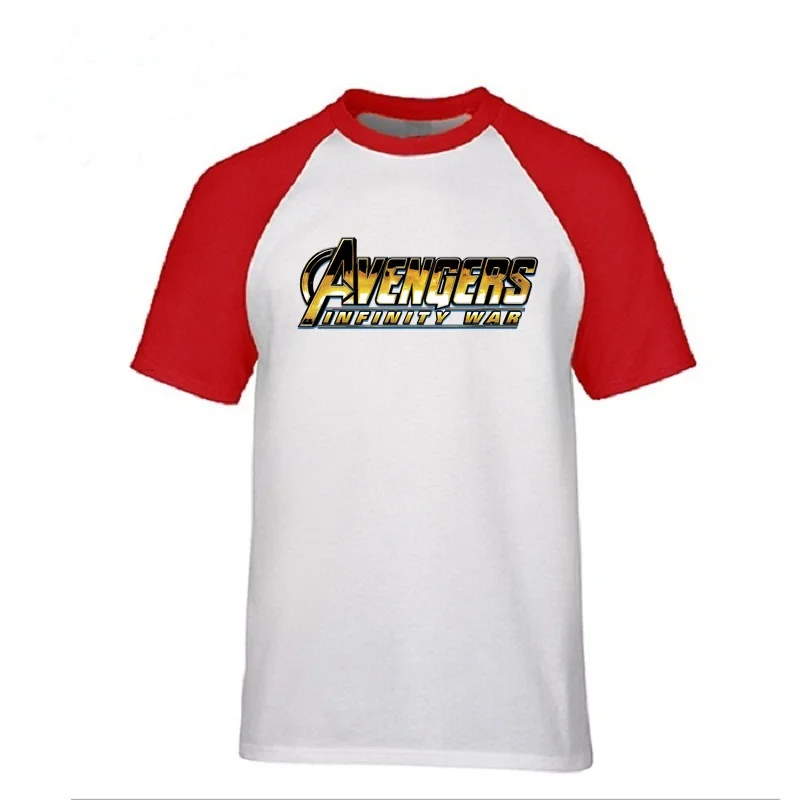 

Pop mens T-Shirt Infinity war Tshirt Marvel Avengers Logo youth Male short sleeve Tee Superhero men's beach surfing T shirts