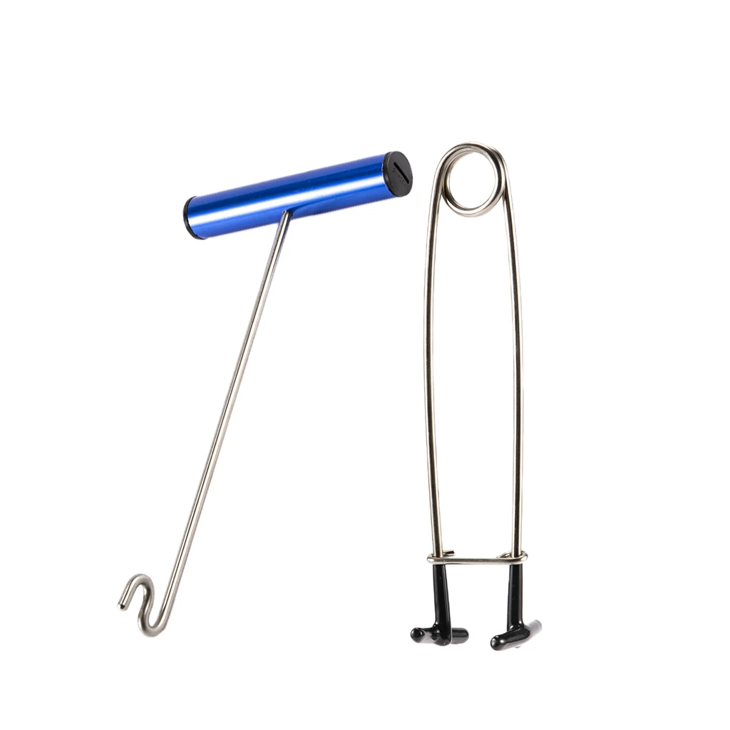 

Stainless Steel Fish Mouth Opener Fishhook Hook Remover with Fish Hook Extractor Hooks Remover Fishing Tackle Blue