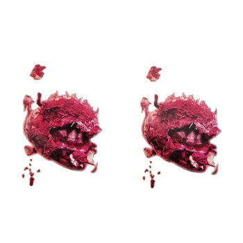

2Pcs/Set Zombie Scars Tattoos Sticker Bloody Makeup Halloween Decor Horror Wound Scary Blood Injury Halloween Masquerade Party