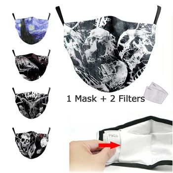 

Flower Face Mask Fashion Cotton PM2.5 Filter Face Mask Respirator Mask Printed Mask Filter Face Shield Masque Protective Masks