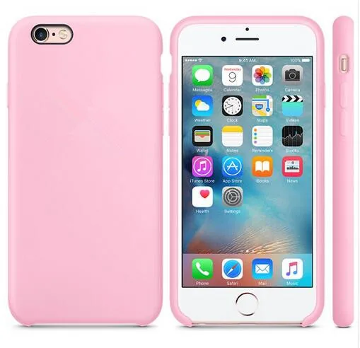 Light Pink Роскошный силиконовый чехол для телефона для iphone 7 8 Plus для Apple, чехол для iphone 6 6S Plus X XS MAX XR 7 8, без логотипа, чехол s Capa - Цвет: Light Pink