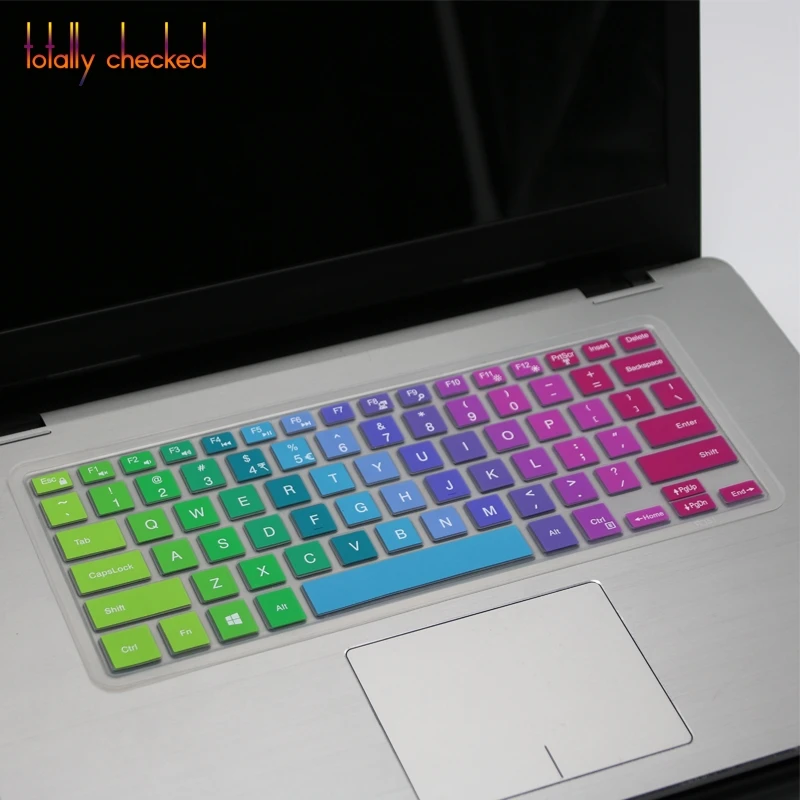 Для девочек в возрасте 1" Dell Latitude 14 3000 3480 3481 3482 3485 3486 3488 3490 Vostro 3470 3476 3478 клавиатура чехол для клавиатуры ноутбука кожи - Цвет: rainbow