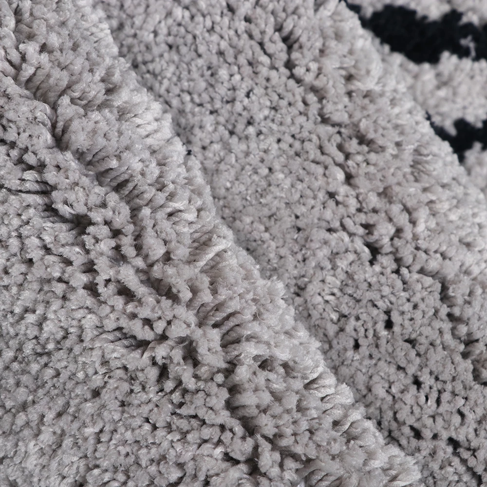 Круглый низкий бархатный Флокированный Коврик для ванной комнаты с мультяшным