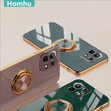 

Luxury Plating Square Frame Phone Case For Xiaomi Mi 11 Lite 5g On Xiomi 11lite 4g 11i Mi11 i Xiaomi11 Ultra Soft Silicone Cover