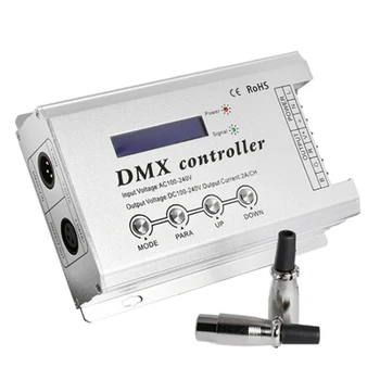 

LED Strip DMX Decoder with XLR3 and RJ45 AC110V AC220V LED Neon Light DMX512 Controller Max