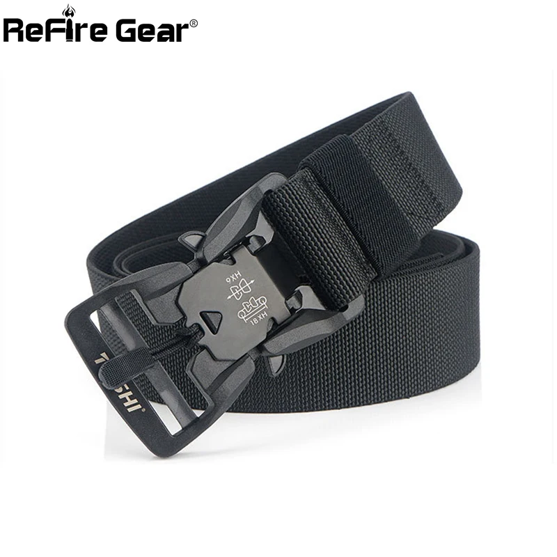 Refire gear Магнитный головной тактический ремень для мужчин Мультикам Нейлон сверхмощный ремень безопасности холст ремень армии страйкбол быстрый выпуск шестерни