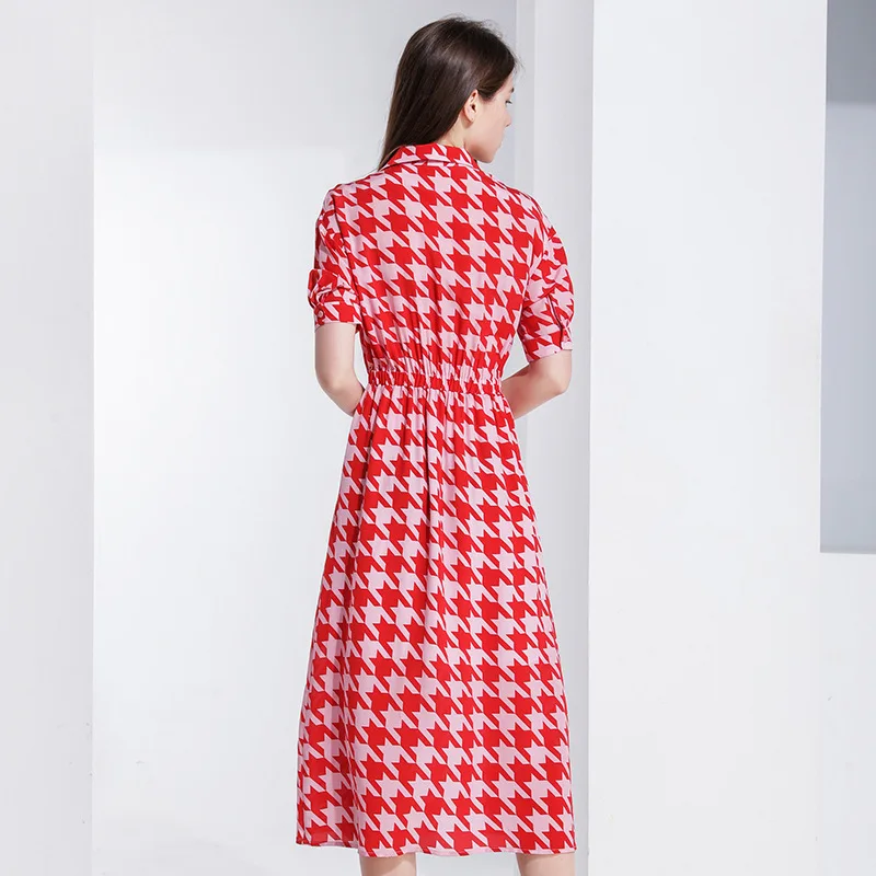 Wit Print Hond Tand Jurken Vrouwen 2020 Zomer Lange Casual Kantoor Werk Beach Party Jurk Plus Size Lange Mouwen Slim dropship Wit Print Hond Tand Jurken Vrouwen 2020 Zomer Lange Casual Kantoor Werk Beach Party Jurk Plus Size Lange Mouwen Slim dropship