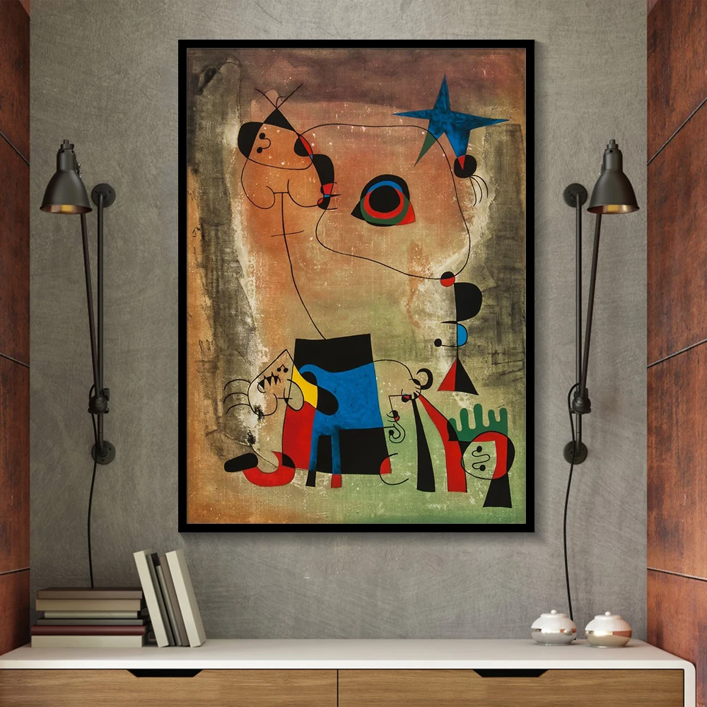 Joan Miro абстрактная акварель настенные художественные плакаты и принты Знаменитая Картина Холст Гостиная изображения для украшения дома