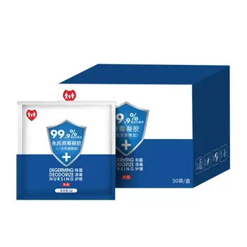

50 Packs Instant Hand Sanitizer And The Famous Antibacterial Hand Sanitizer 75% Disposable Alcohol Disinfectant Gel