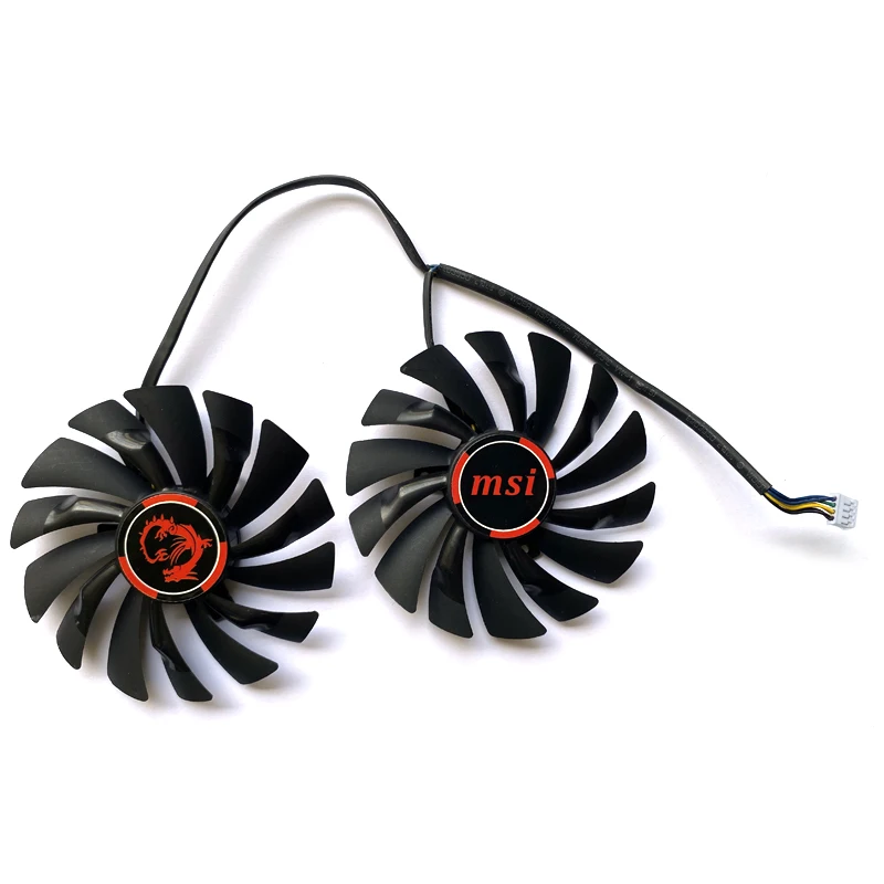 2 шт. 95 мм 4PIN PLD10010S12HH вентиляторы для видеокарты MSI R7 370 msi-r7-370-gaming VGA охлаждения |