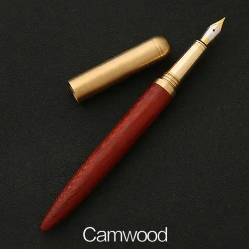 Винтаж 0,7 мм перья из дерева ручной работы перьевая ручка, подпись записи Бизнес подарок - Color: Camwood