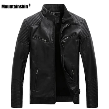 

Mountainskin New Mens Motorcycle Leather Jackets 2020 Winter Autumn Leather Jacket Men PU Fashion Casual Brand Clothing SA781