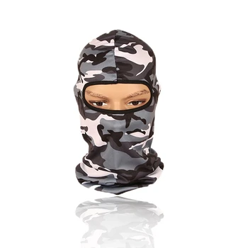 

1pc Camouflage Breathable All Season Balaclava Face Mouth Mask Man Women Unisex Outdoor Cycling Mask Black Mask Mouth Head Cover