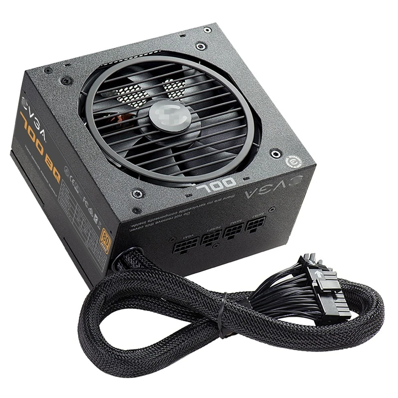 Блок питания для EVGA 80 PLUS, бронзовый полумодульный RTX2080 RX5700XT, бесшумный источник питания, номинальная мощность 700 Вт, пиковая мощность 800 Вт, блок питания 700BQ