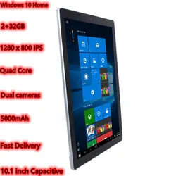 Système D'exploitation 32 bits NX16A Tablette Windows 10 PC 10.1 pouces X5 * 8350 2 GO + 32 GO 1280x800 IPS WIFI Bluetooth compatible Quad core 