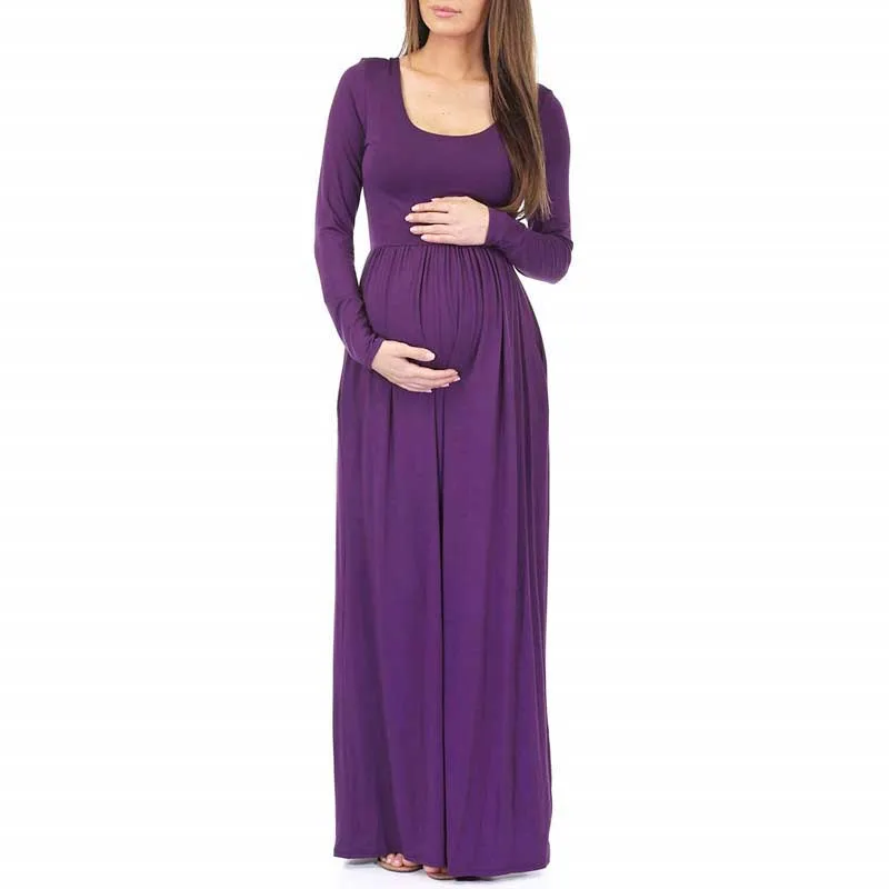 Классический реквизит для беременных; длинные платья для беременных; Одежда для беременных; платья для фотосессии; платья для беременных - Цвет: purple