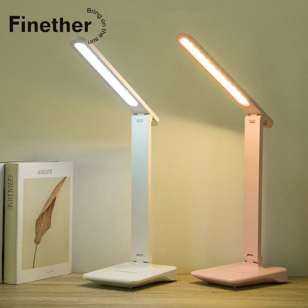 Светодиодная сенсорная настольная лампа Finether приглушаемая цветная Настольная с