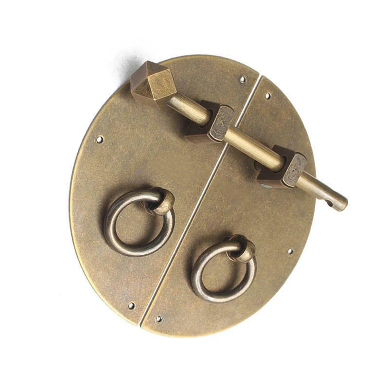

Accessories Handle Brass Bronze Door Semicircular Chinese style Antique