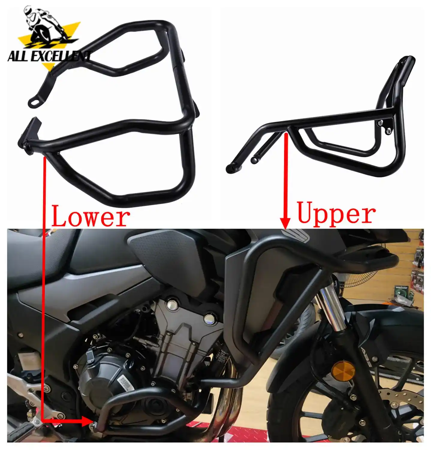 For 2019 2020 Honda CB500X Engine Guard Crash Bars Bodywork Fairings
