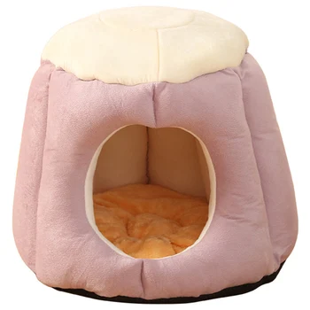 

Transfer Winter Warm Dog Puppy Bed Yurt Pet Dog House Soft Suitable Cat Small Dog Bed House for Pets Cushion Products
