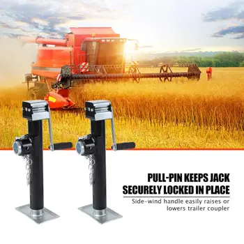 

2pcs 1000kg Trailer Jack Pipe Mount Side Wind Drop Leg Trailer Jack