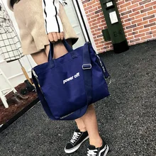 Новая стильная простая парусиновая сумка в Корейском стиле с вышивкой, женская сумка на одно плечо, модная универсальная сумка Mori Girl L