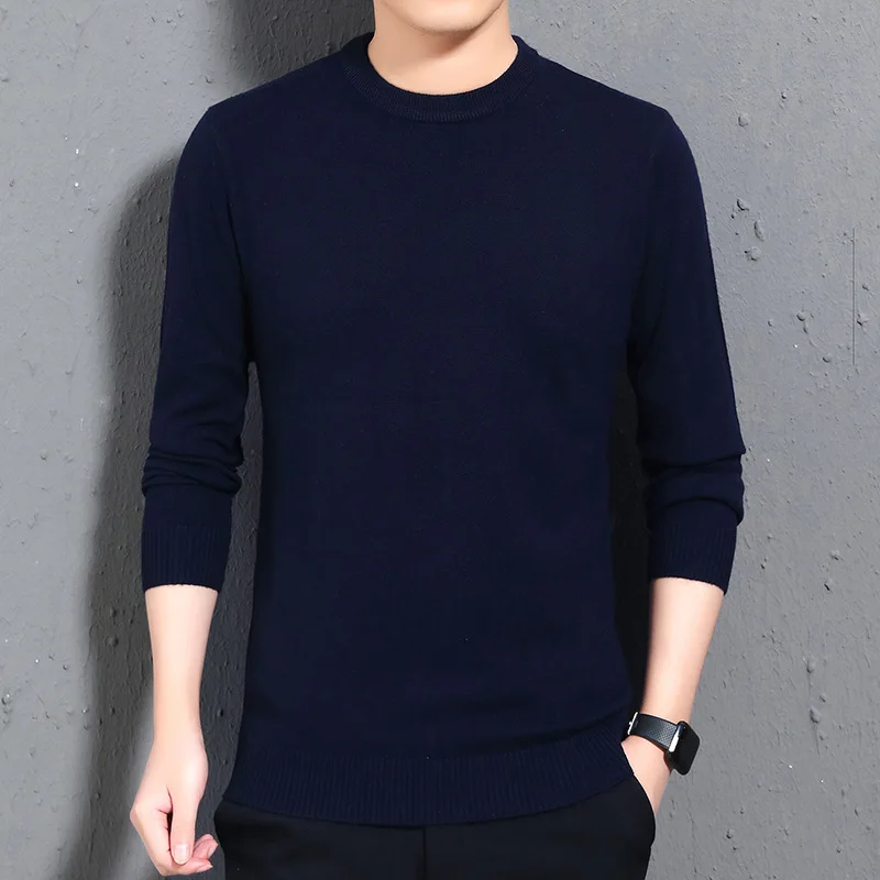 

Thin Wool Sweaters Coat Long Sleeve Warm Mens Sweater Large Size Black Gray Red Navy Pullover Top T114