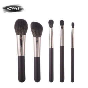 

MITOOLS 2019 new 5pc brown makeup brush set solid wood handle foundation mix powder makeup brush makeup tools