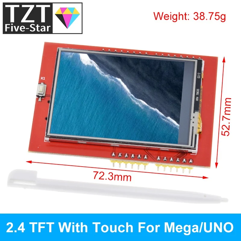 1/3 Stück LCD-Modul TFT 2,4 Zoll TFT LCD-Bildschirm für Arduino UNO R3 Board und Unterstützung für Mega 2560 mit Touch-Stift, UNO R3 – Detail 6