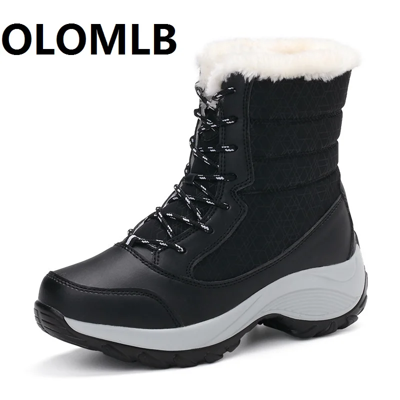 

new Women snow boots platform winter boots thick plush waterproof non-slip boots fashion women Keep warm winter shoes