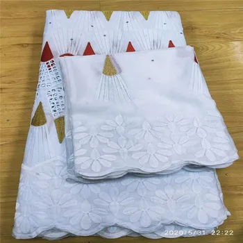 

African Cotton Lace Fabric High Quality Stones Swiss Voile Lace Cotton Lace Nigerian Dry Lace Fabric For Wedding 5+2 Y ! L62562