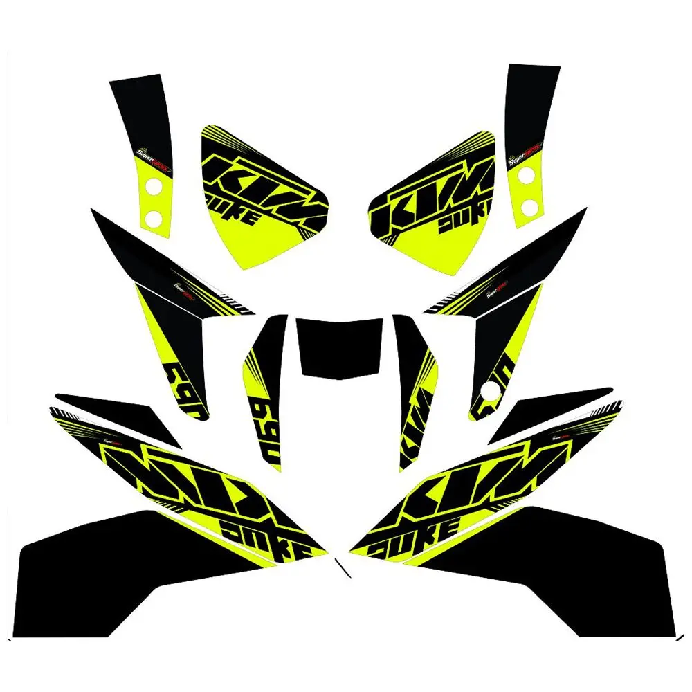 

2019 New Full Graphics Decals Stickers Custom Number Name 3M Bright Matte Stickers Waterproof For KTM DUKE 690