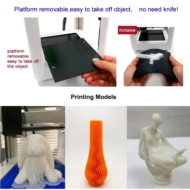EasyThreed FDM мини 3d принтер с экраном Настольный Собранный 3D печать для детей Детский подарок Поддержка Wi-Fi управление мобильным приложением