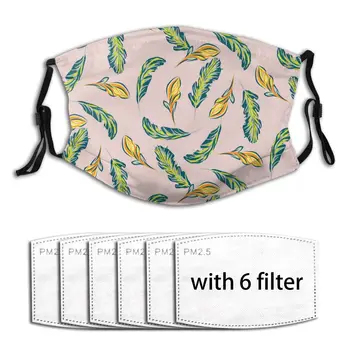 

Tropical Leaves And Flowers Washable Reusable Anti Dust Print Face Masks Cute Masks Fabric Protective PM2.5 Masks Proof Haze