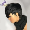 Short Cut Pixie Cut Wigs Wave Wavy Hair Peruvian Remy Human Hair Wig For Women Full Machine Wig Black Fast Shipping Cut Life ► Photo 2/6