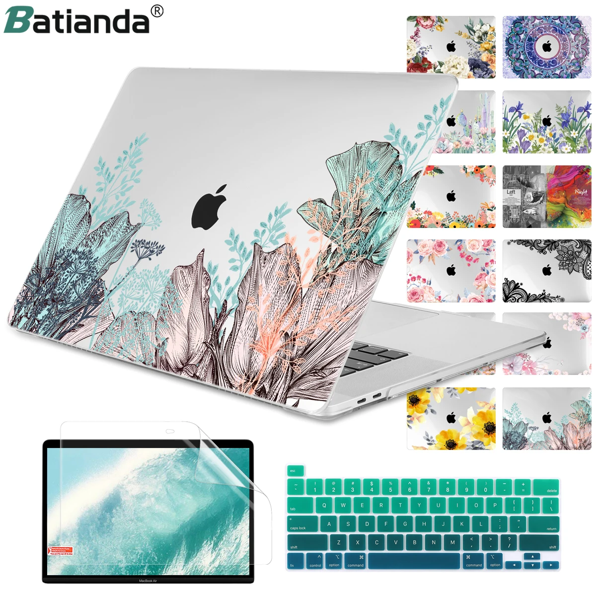 Чехол в цветочном стиле для Macbook Air 11 Pro Retina 13 14 15 чехол ноутбука 3 дюймов 16 Touch bar A2338