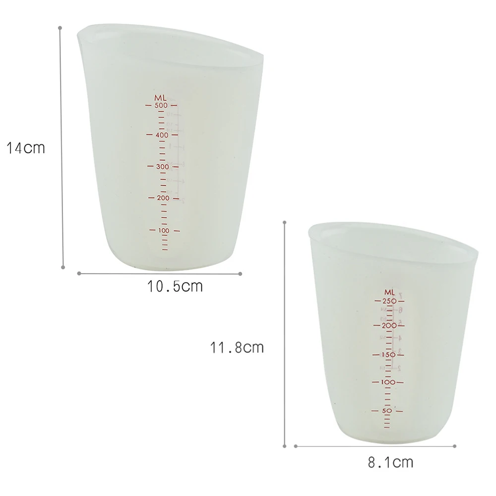 500ml Measuring Cup Flexible Silicone Cup Milk Chocolate Butter Melting Cup  Jug Squeeze and Pour Measure Cup For Baking Cooking - AliExpress