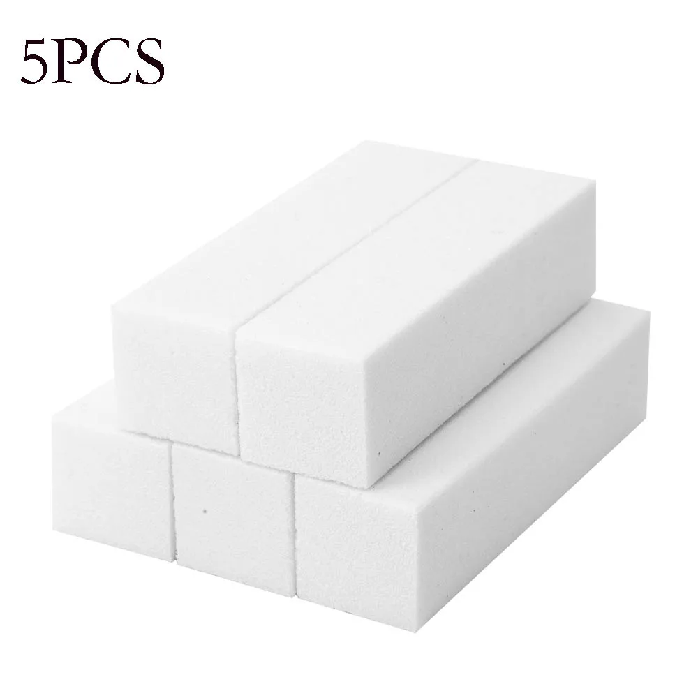 5PCS WHITE 10 шт губки для ногтей для УФ-геля Белый пилочка для ногтей буферный блок маникюрный лак шлифовальный буфер для ногтей цветной буферный блок - Цвет: 5PCS WHITE