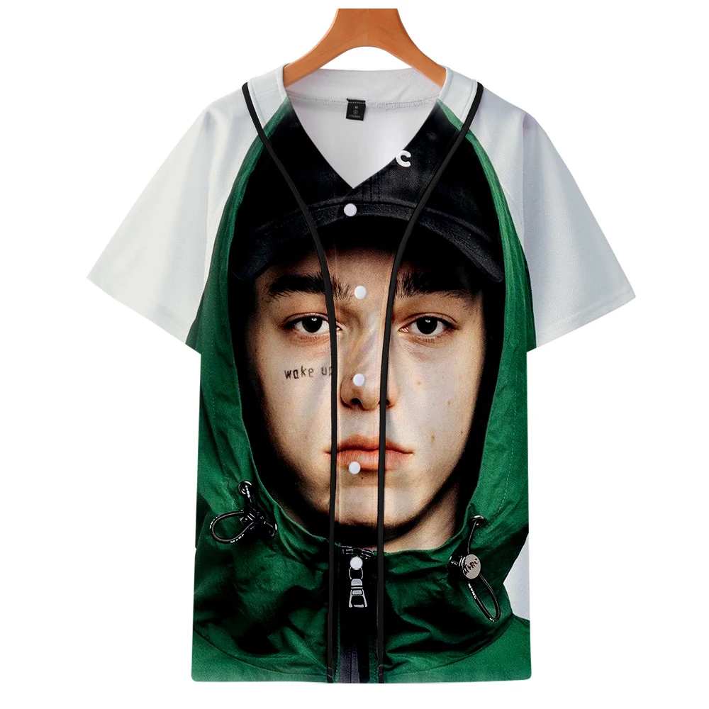 Повседневная крутая Бейсбольная Футболка с 3D принтом для мужчин и женщин летняя