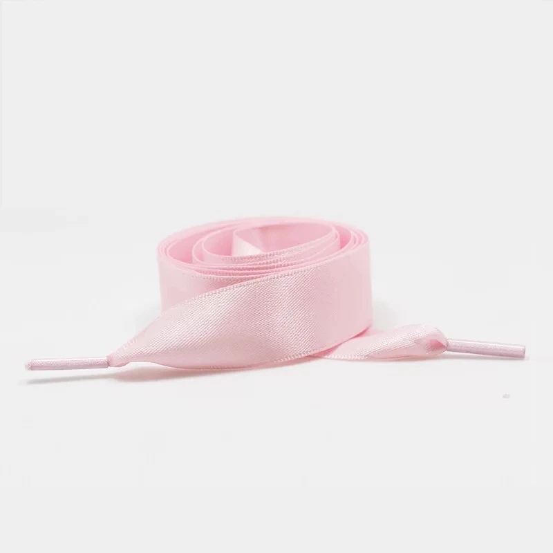 Pink 1 пара 2 см ширина плоские атласные шнурки шелковые Ленточные шнурки для обуви сапоги женские кроссовки 22 цвета длина 80 см 100 см 120 см - Цвет: Pink