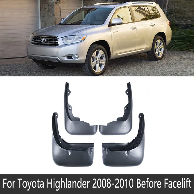 Для Toyota Highlander XU20 XU40 XU50 2001~ автомобиль брызговики брызговик щитки Брызговики - Название цвета: 2008-2010 XU40