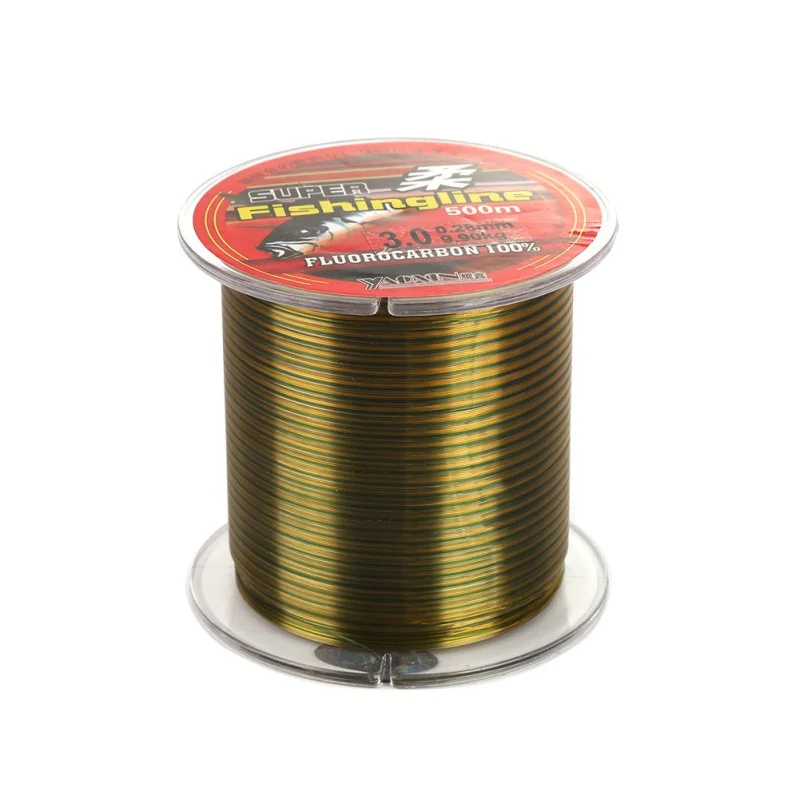 500M Nylon Fishing Line Fluorocarbon Coated Monofilament Fishing